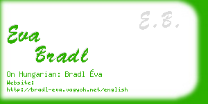 eva bradl business card